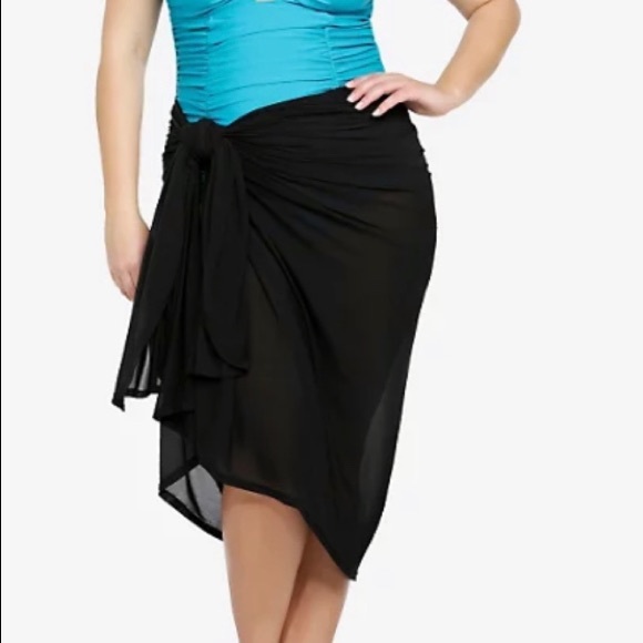 Torrid black mesh sarong swim cover-up - Picture 2 of 7